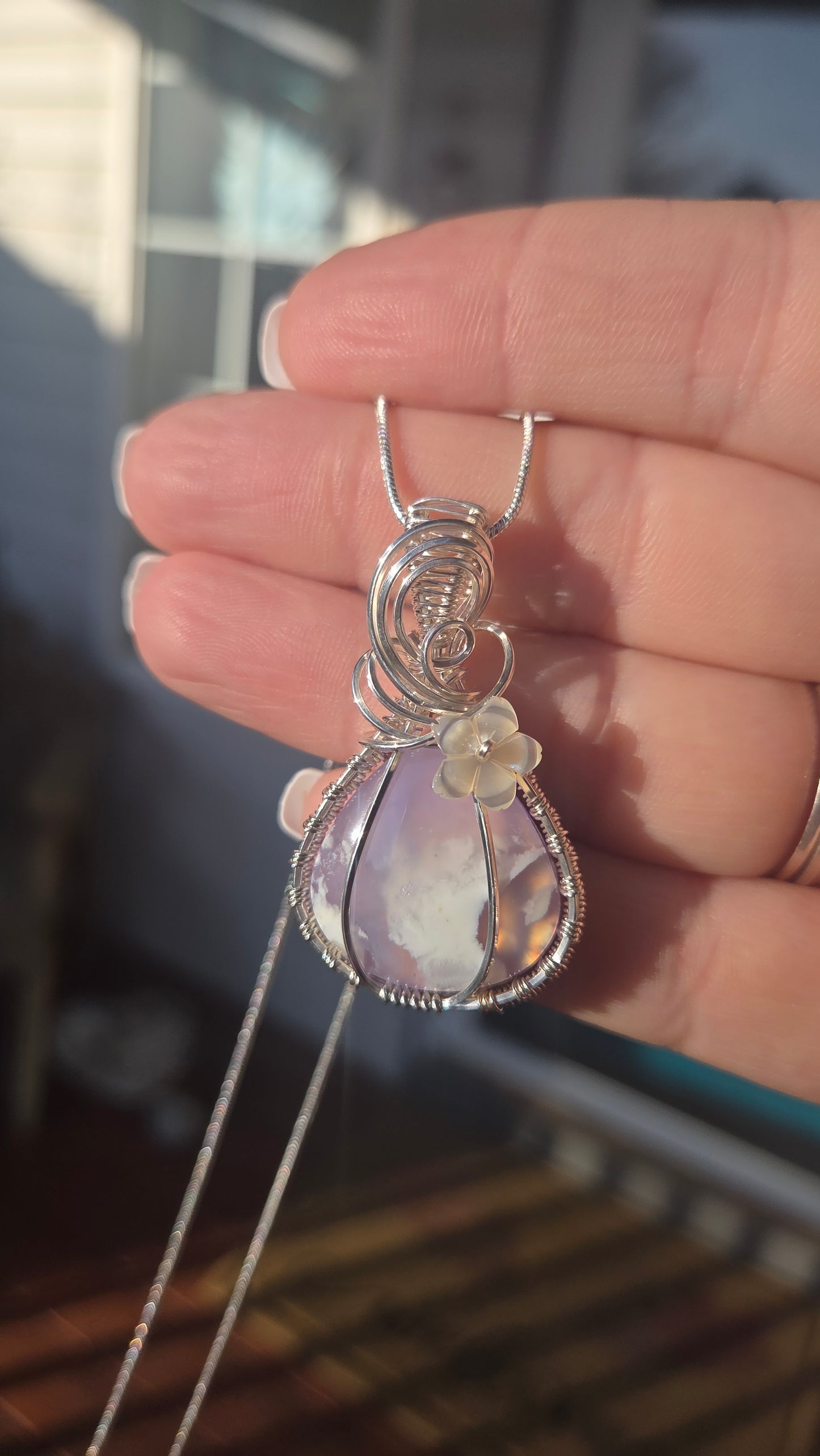 Plume Aura sky agate